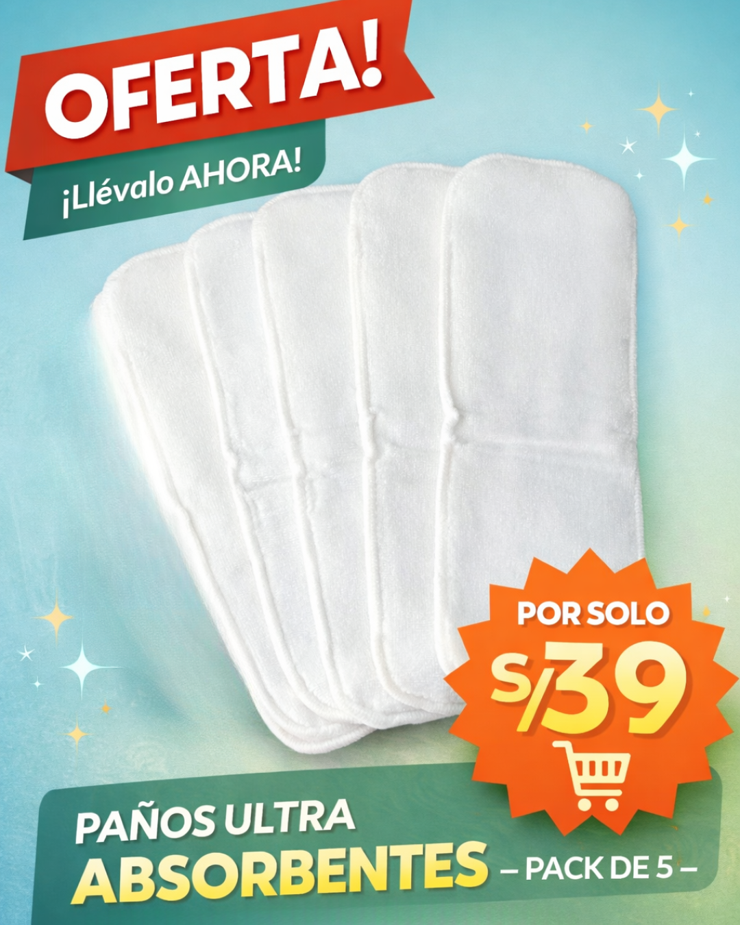 Pack de 5 Paños Ultra Absorbentes