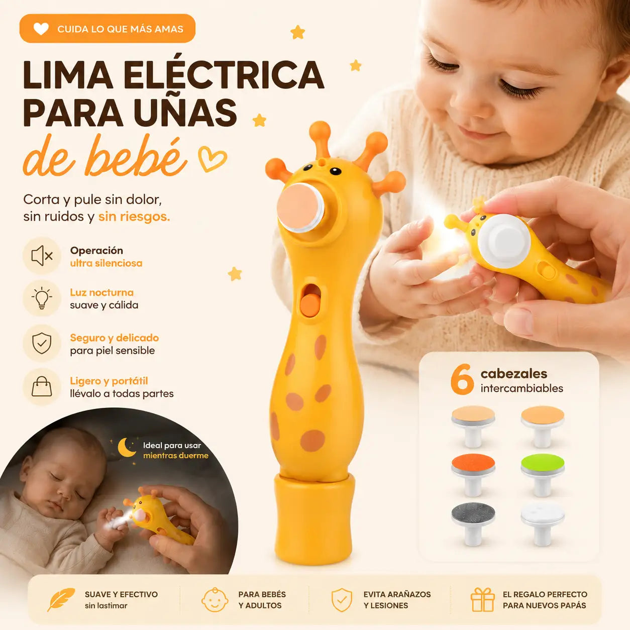 Limador de uñas electrica para bebes
