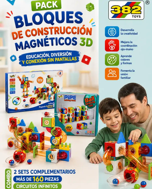 Bloques de 160 piezas de construcción Magnéticos 3D