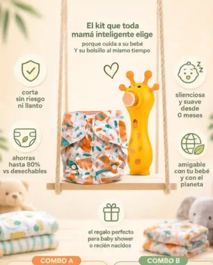 Kit Pañales Reutilizables de 0 - 24 meses