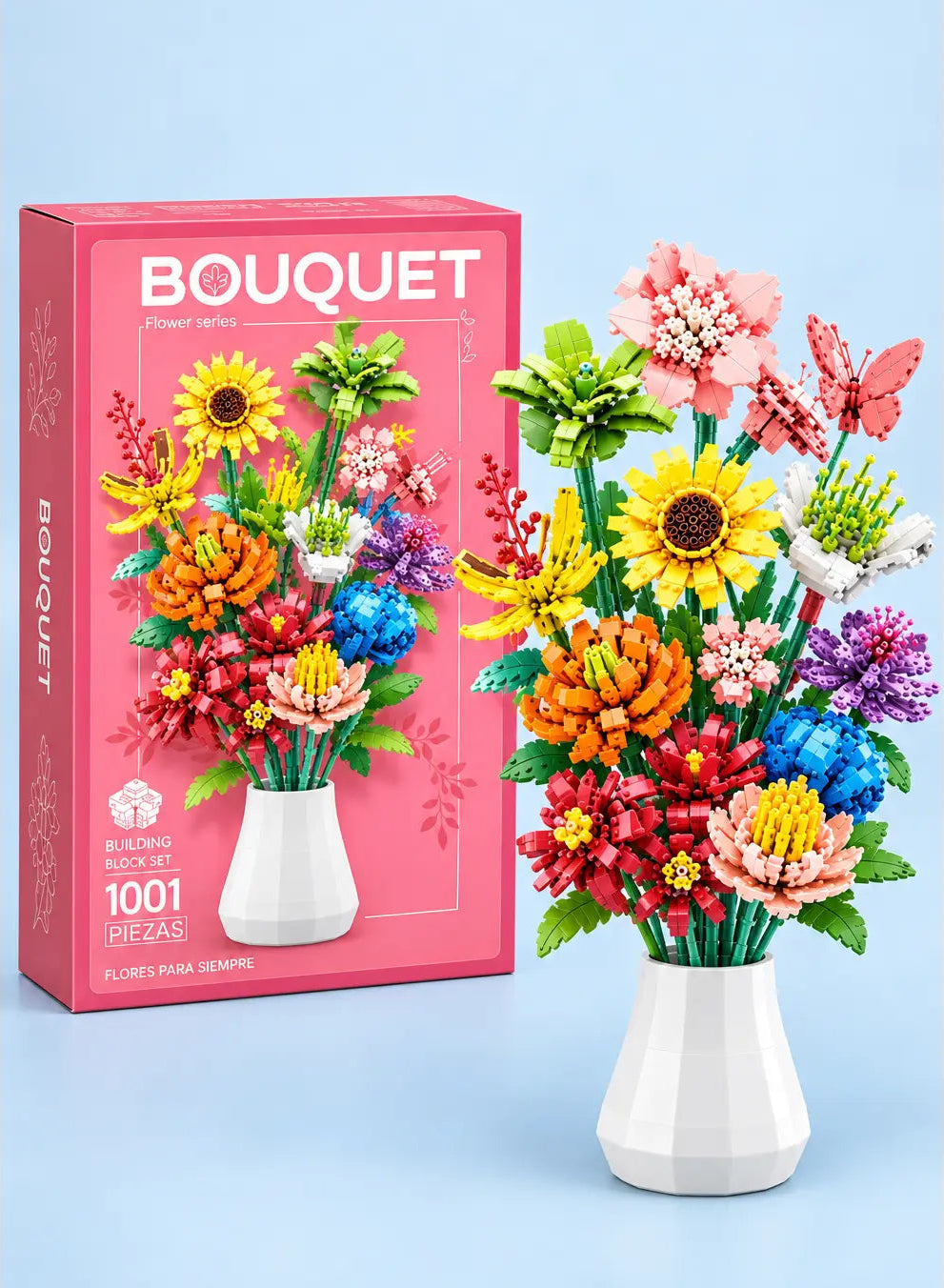 Bouquet 12 Flores Armable 1001 piezas