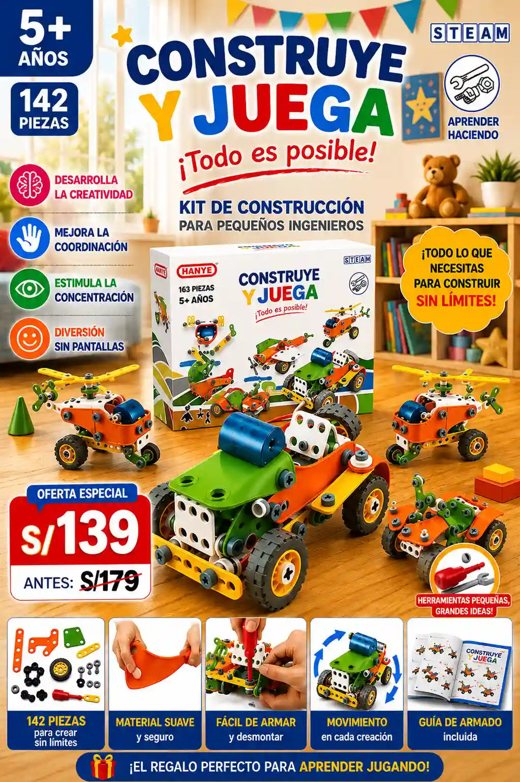 Juego Flexible Constructor 5 en 1