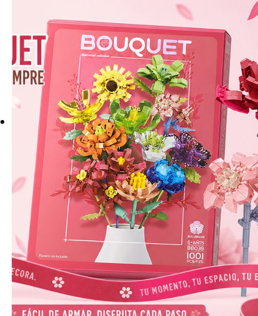 Bouquet Flores Armable 1001 piezas